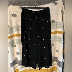 Women's LC Lauren Conrad Wide-Leg Cropped Pants - Floral Accent XXL